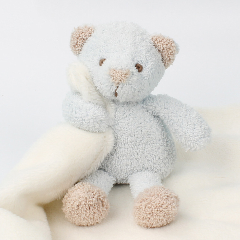 Home Security Movie - Niedlicher hellblauer Plüsch-Teddybär, weiches Kuscheltier, beruhigendes