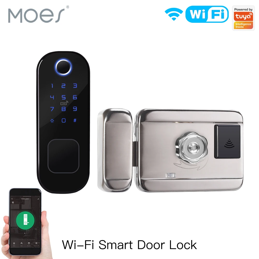 Home Security Services - MOES WiFi Tuya Smart Lock Tür