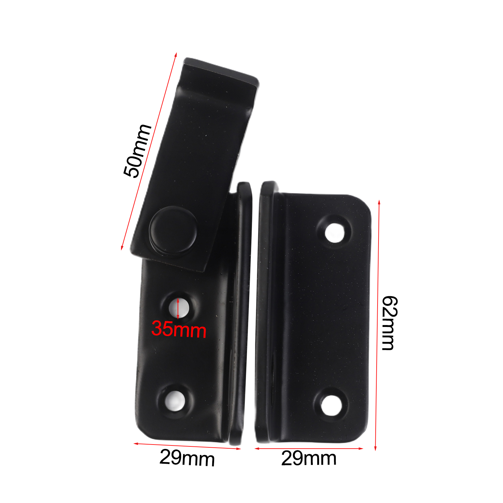 Home Security Doors - 1 Stück schwarzer, abschließbarer Riegel aus