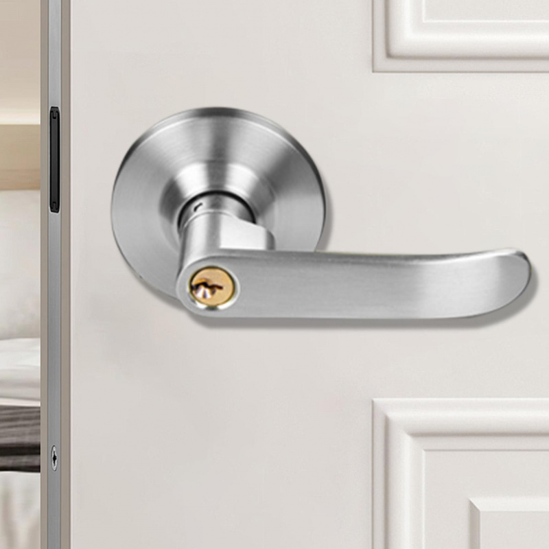 Home Security Premium - Premium Kugelförmiger Drei-Stangen-Griff-Türverschluss, Geräuschloser Türschloss-Set mit
