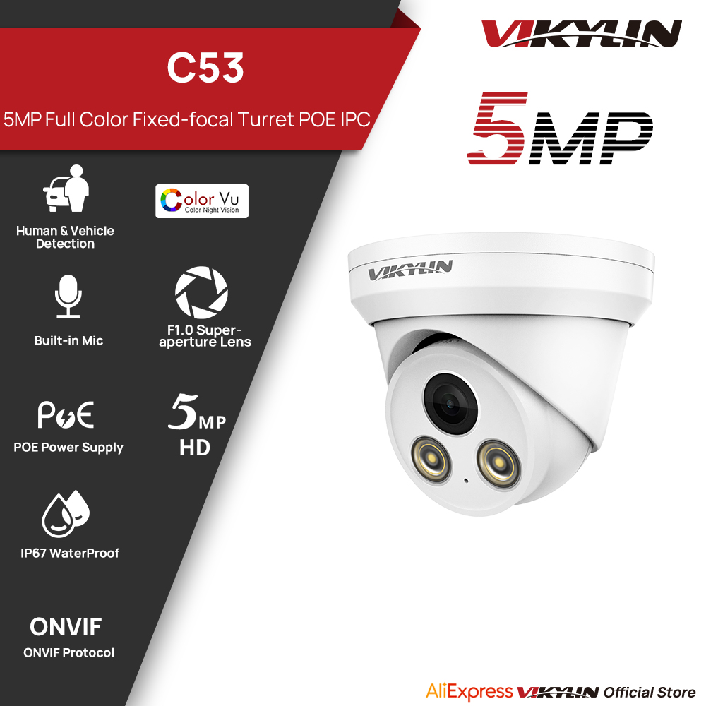 Home Security Service - VIKYLIN 5MP Vollfarbige IP-Kamera für den