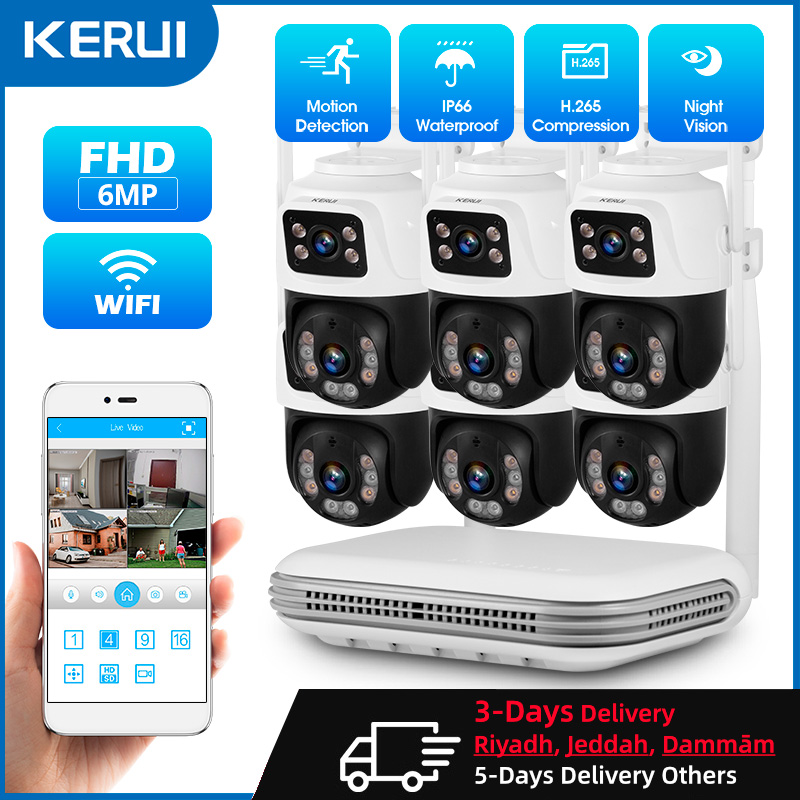 Home Security Technician - KERUI Wasserdichtes 6MP HD Wireless Dual