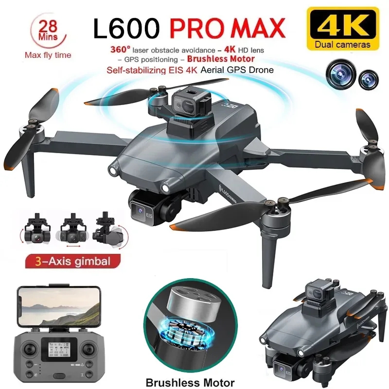 Home Security Cameras Outdoor - L600 PRO MAX GPS Drone Professionelle
