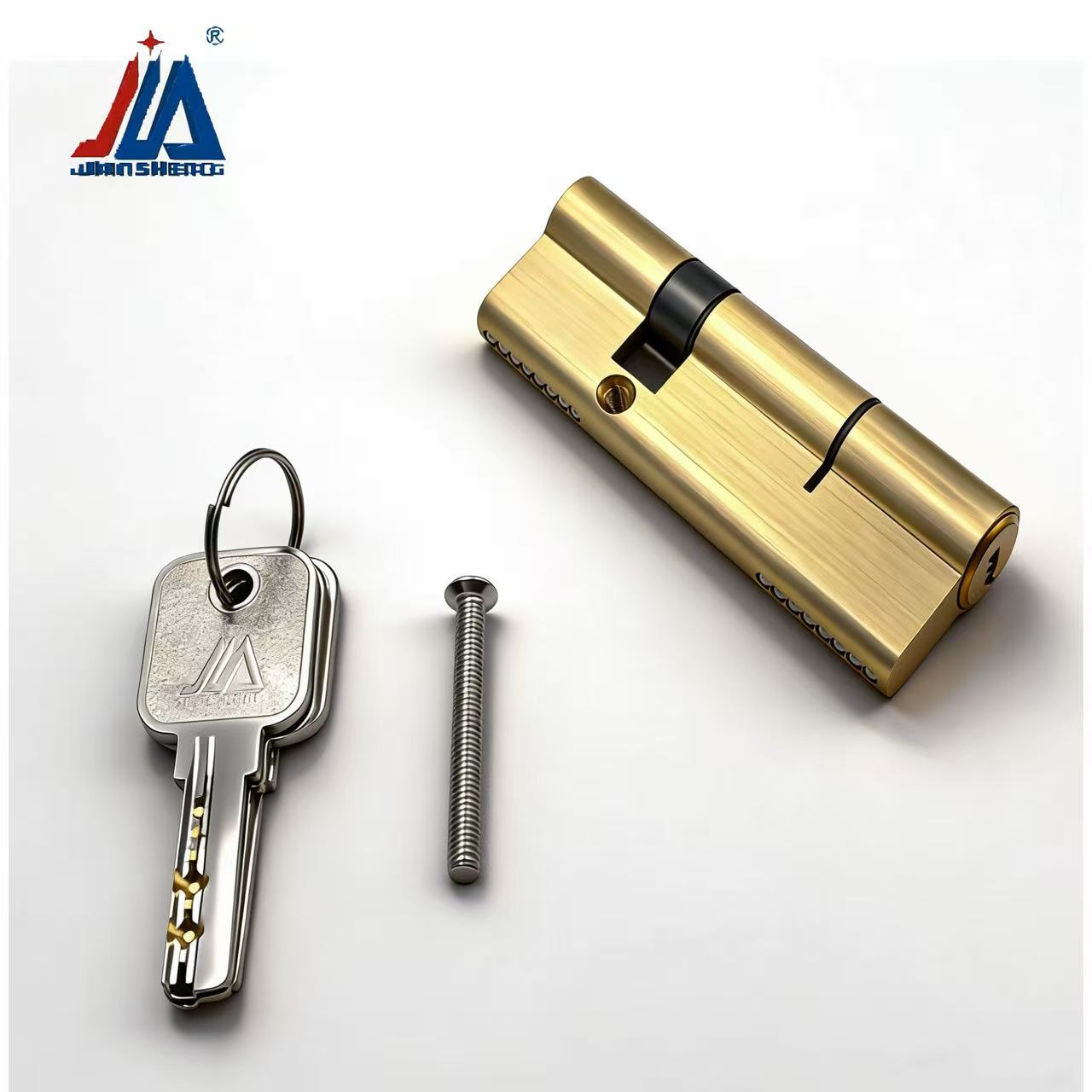Home Security Doors - Massiver Messing-Türschlosszylinder, Anti-Pick-Sicherheitsschlosskern, 30/60 Split-Cam-Schloss für