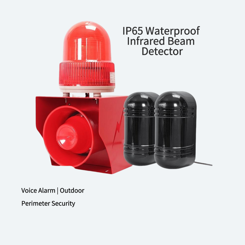 Home Security Alarm System - Infrarot-Zaun Infrarot-Photoelektrisches Hausalarmsystem LED IP65 Wasserdichter