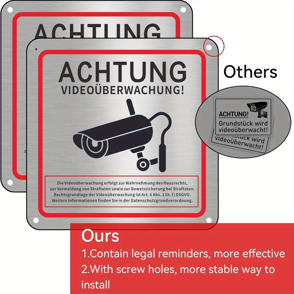 Home Security Game - CIFBUY Verbesserte Rustikale Sicherheitskamera-Wandkunst aus Aluminium,