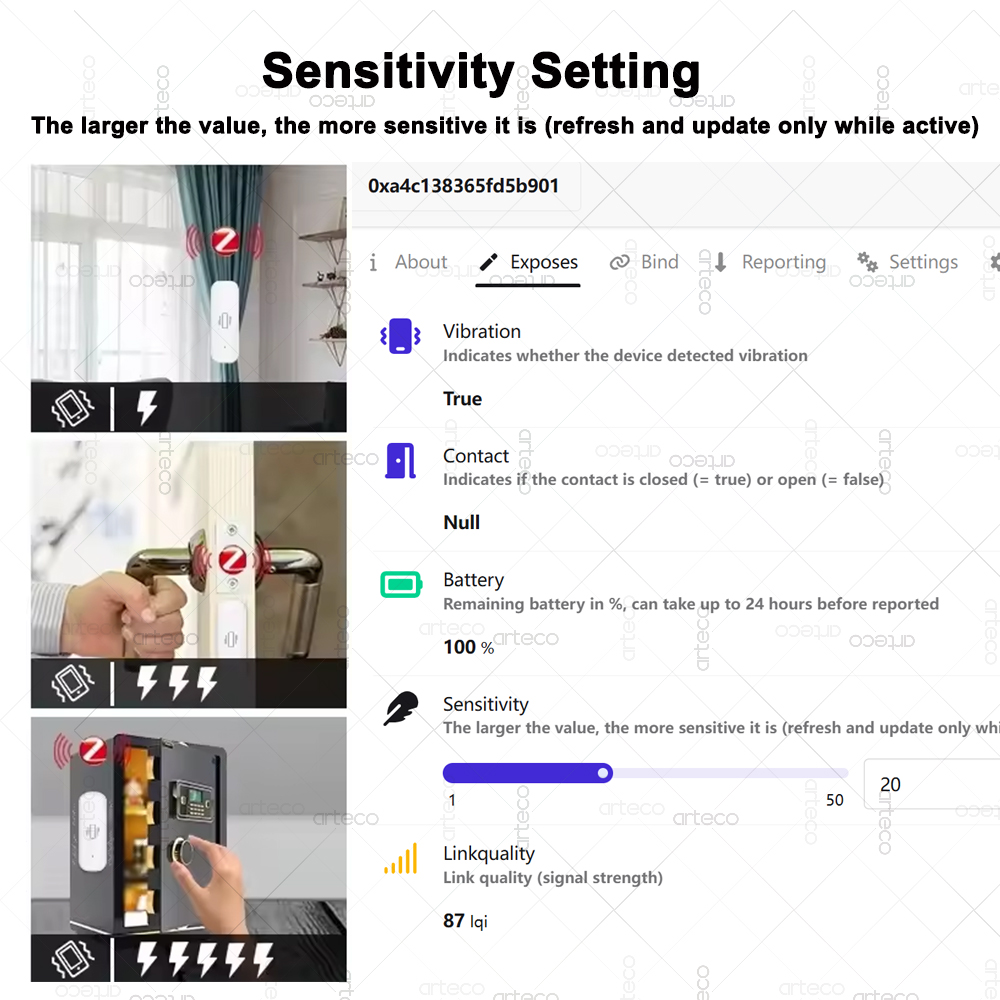 ZigBee Smart Vibration Sensor  – Home Security Monitor Bewertung und Preis