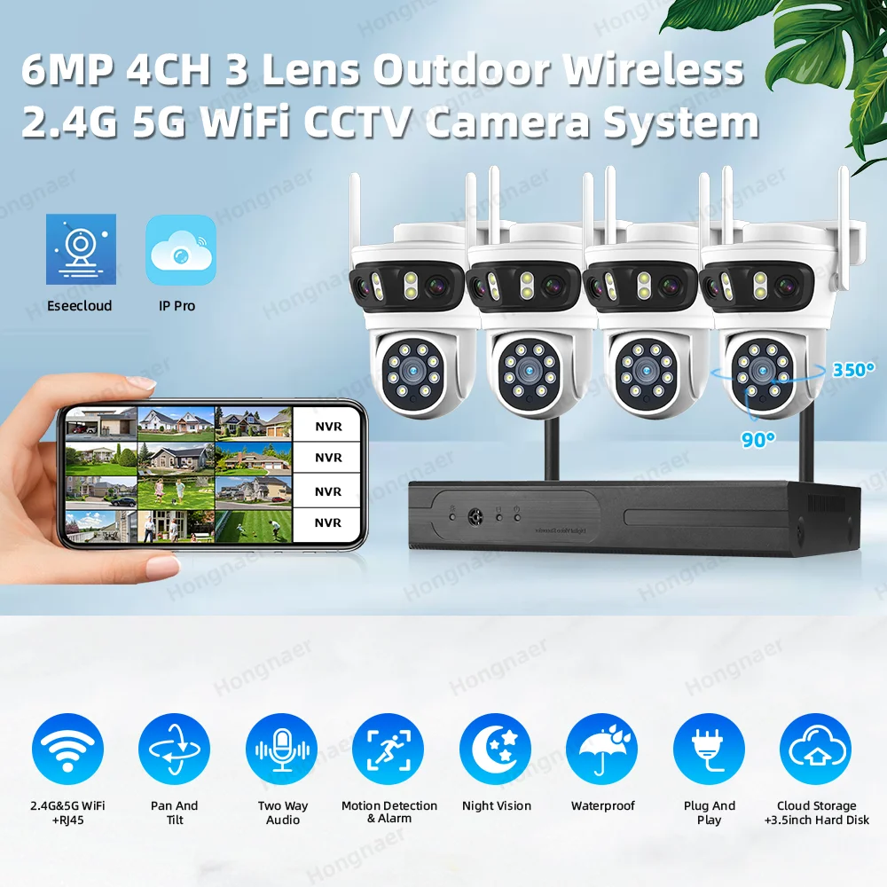 2026 Hongnaer 6MP 4CH 3-Linsen – Home Security Camera System Bewertung und Preis