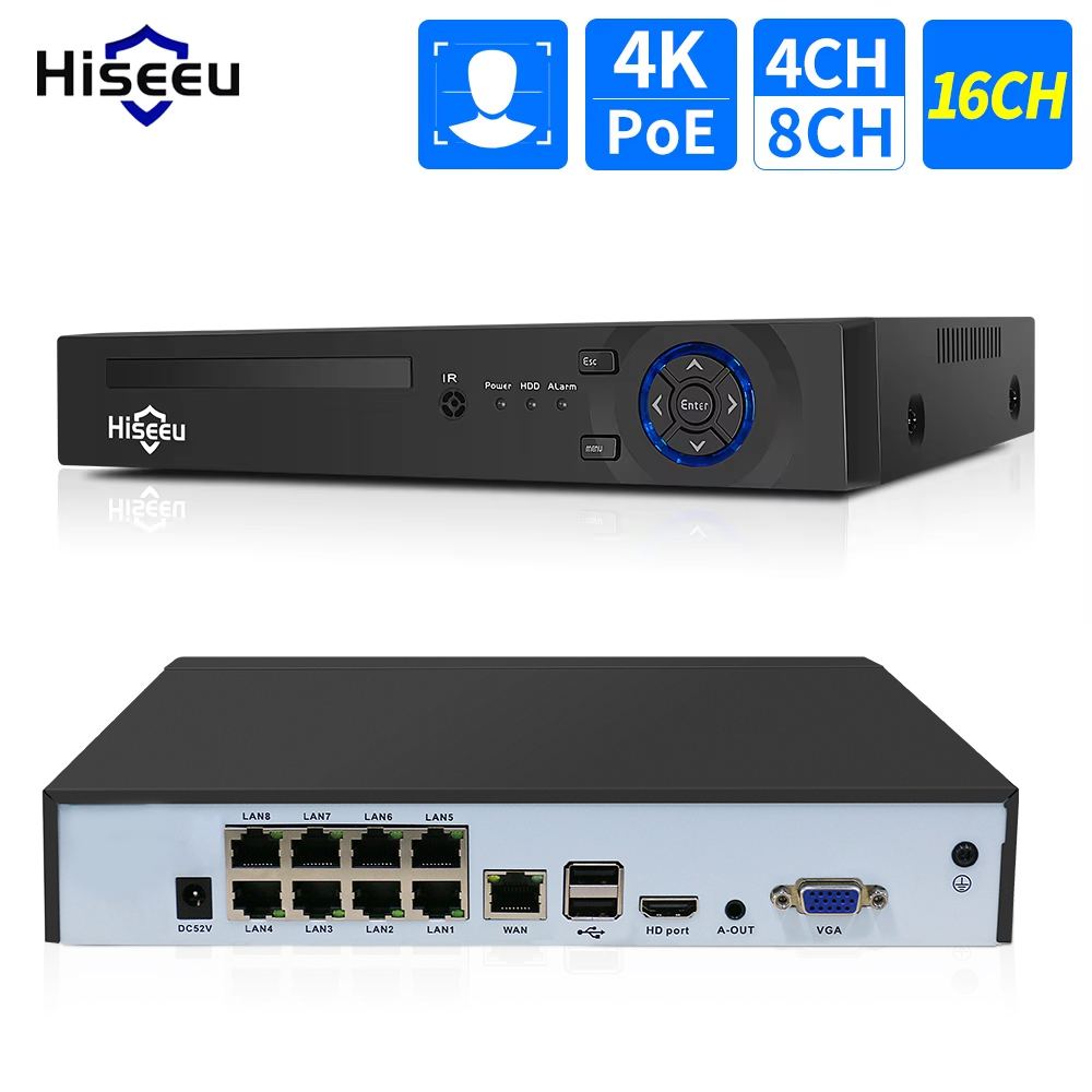 Hiseeu 4CH 10CH 16CH 4K 8MP 5M – Home Security Camera Bewertung und Preis
