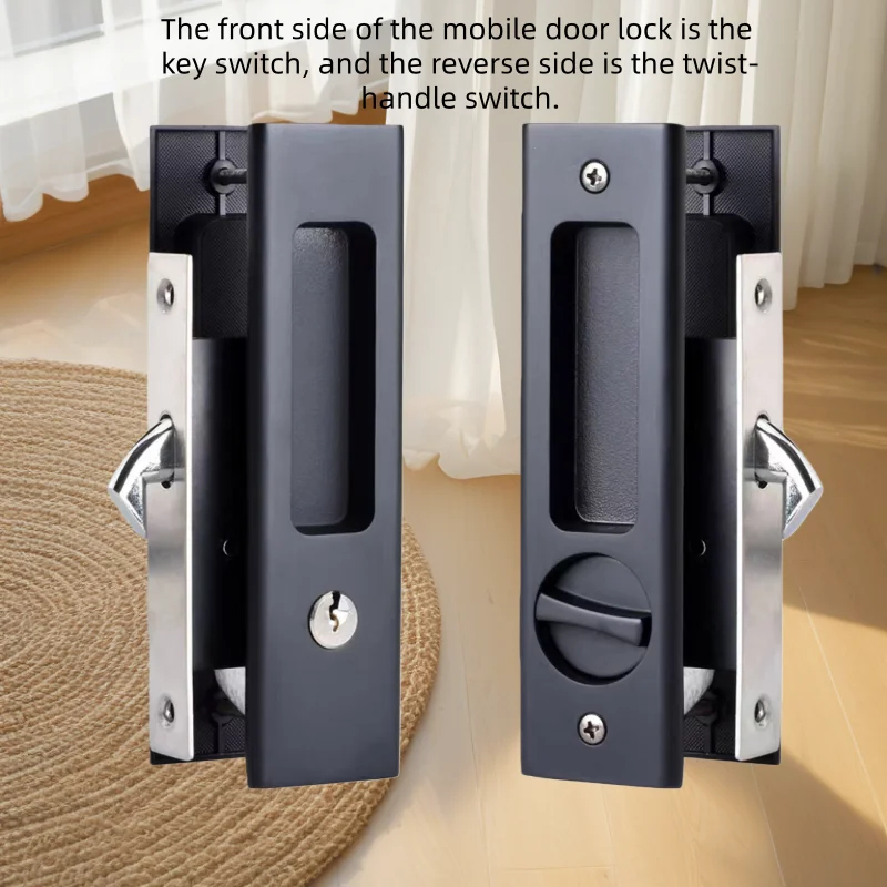 Robuster schwarzer Schiebetür- – Home Security Doors Bewertung und Preis